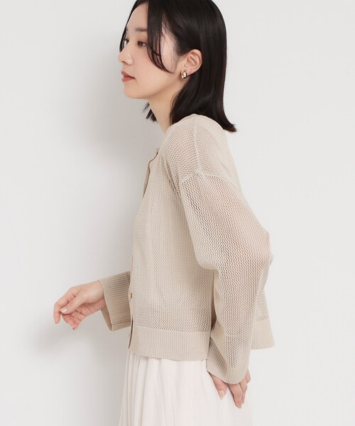 THE SHOP TK （ザ ショップ ティーケー ）の「【2点セット】前後2wayラメメッシュタンクセット（カーディガン/ボレロ・レディース・ブラック/ライトブルー/ライトベージュ・13/12）」の12枚目の写真