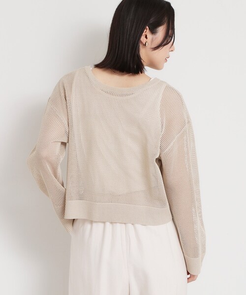 THE SHOP TK （ザ ショップ ティーケー ）の「【2点セット】前後2wayラメメッシュタンクセット（カーディガン/ボレロ・レディース・ブラック/ライトブルー/ライトベージュ・13/12）」の14枚目の写真