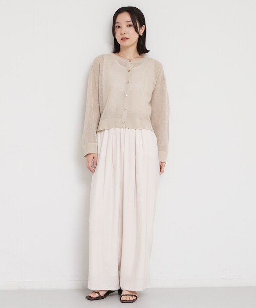 THE SHOP TK （ザ ショップ ティーケー ）の「【2点セット】前後2wayラメメッシュタンクセット（カーディガン/ボレロ・レディース・ブラック/ライトブルー/ライトベージュ・13/12）」の15枚目の写真