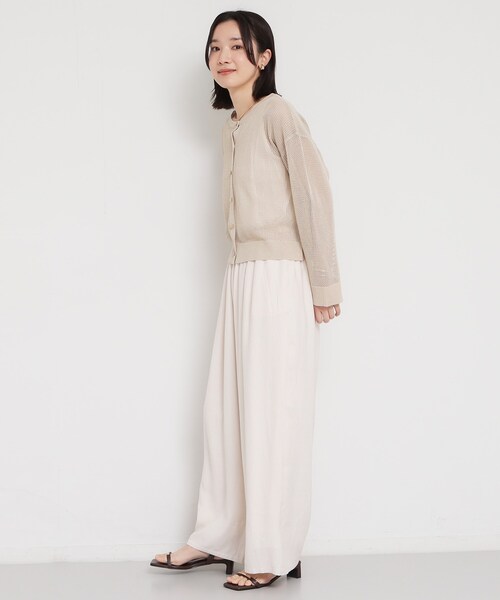 THE SHOP TK （ザ ショップ ティーケー ）の「【2点セット】前後2wayラメメッシュタンクセット（カーディガン/ボレロ・レディース・ブラック/ライトブルー/ライトベージュ・13/12）」の16枚目の写真