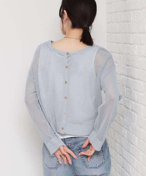 THE SHOP TK （ザ ショップ ティーケー ）の「【2点セット】前後2wayラメメッシュタンクセット（カーディガン/ボレロ・レディース・ブラック/ライトブルー/ライトベージュ・13/12）」の19枚目の写真