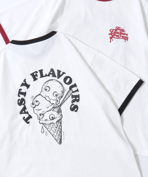SITRY（シトリー）の「Raglan Sleeve ＆ Ringer Print T-shirt/接触冷感 オーバーサイズ ヴィンテージライク ラグランスリーブ リンガーTシャツ 半袖Tシャツ レディース メンズ（Tシャツ/カットソー・メンズ・ホワイト系その他3/ホワイト×グリーン/ホワイト×ブラック/ホワイト系その他/ホワイト系その他4/ホワイト系その他2/ホワイト系その他5/ホワイト×レッド・L/M）」の7枚目の写真