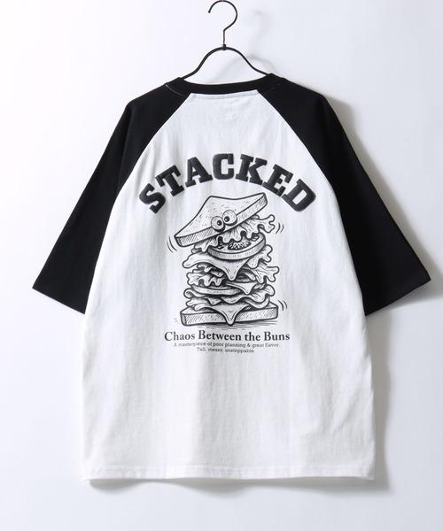 SITRY（シトリー）の「Raglan Sleeve ＆ Ringer Print T-shirt/接触冷感 オーバーサイズ ヴィンテージライク ラグランスリーブ リンガーTシャツ 半袖Tシャツ レディース メンズ（Tシャツ/カットソー・メンズ・ホワイト系その他3/ホワイト×グリーン/ホワイト×ブラック/ホワイト系その他/ホワイト系その他4/ホワイト系その他2/ホワイト系その他5/ホワイト×レッド・L/M）」の12枚目の写真