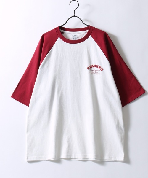 SITRY（シトリー）の「Raglan Sleeve ＆ Ringer Print T-shirt/接触冷感 オーバーサイズ ヴィンテージライク ラグランスリーブ リンガーTシャツ 半袖Tシャツ レディース メンズ（Tシャツ/カットソー・メンズ・ホワイト系その他3/ホワイト×グリーン/ホワイト×ブラック/ホワイト系その他/ホワイト系その他4/ホワイト系その他2/ホワイト系その他5/ホワイト×レッド・L/M）」の9枚目の写真