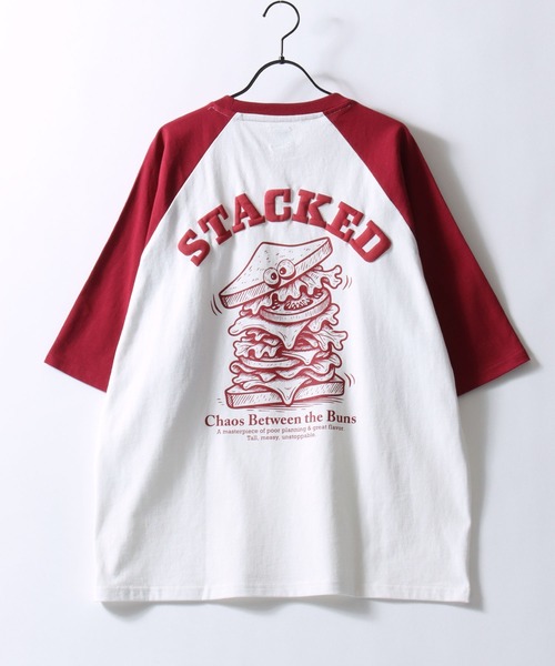 SITRY（シトリー）の「Raglan Sleeve ＆ Ringer Print T-shirt/接触冷感 オーバーサイズ ヴィンテージライク ラグランスリーブ リンガーTシャツ 半袖Tシャツ レディース メンズ（Tシャツ/カットソー・メンズ・ホワイト系その他3/ホワイト×グリーン/ホワイト×ブラック/ホワイト系その他/ホワイト系その他4/ホワイト系その他2/ホワイト系その他5/ホワイト×レッド・L/M）」の10枚目の写真
