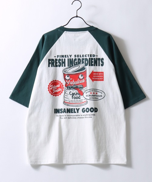 SITRY（シトリー）の「Raglan Sleeve ＆ Ringer Print T-shirt/接触冷感 オーバーサイズ ヴィンテージライク ラグランスリーブ リンガーTシャツ 半袖Tシャツ レディース メンズ（Tシャツ/カットソー・メンズ・ホワイト系その他3/ホワイト×グリーン/ホワイト×ブラック/ホワイト系その他/ホワイト系その他4/ホワイト系その他2/ホワイト系その他5/ホワイト×レッド・L/M）」の16枚目の写真