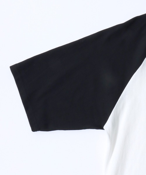 SITRY（シトリー）の「Raglan Sleeve ＆ Ringer Print T-shirt/接触冷感 オーバーサイズ ヴィンテージライク ラグランスリーブ リンガーTシャツ 半袖Tシャツ レディース メンズ（Tシャツ/カットソー・メンズ・ホワイト系その他3/ホワイト×グリーン/ホワイト×ブラック/ホワイト系その他/ホワイト系その他4/ホワイト系その他2/ホワイト系その他5/ホワイト×レッド・L/M）」の22枚目の写真
