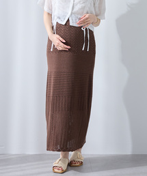 Rosemadame（ローズマダム）の「透かし編みニットスカート（マタニティ～産後）妊婦服 産前・産後対応（マタニティウェア/グッズ）」