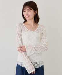 ストレッチレースプルオーバー