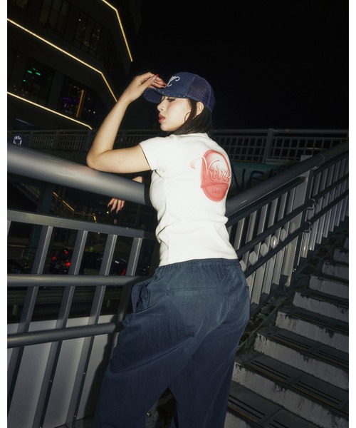 KEBOZ（ケボズ）の「W BB S/S TEE（Tシャツ/カットソー・レディース・ホワイト/ライトイエロー/ネイビー・ONE SIZE）」の21枚目の写真