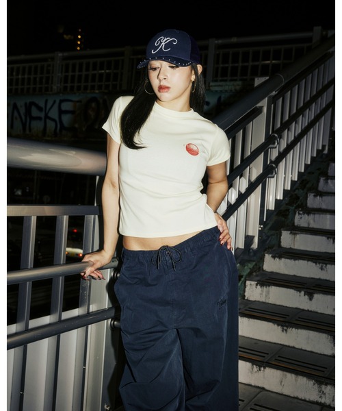 KEBOZ（ケボズ）の「W BB S/S TEE（Tシャツ/カットソー・レディース・ホワイト/ライトイエロー/ネイビー・ONE SIZE）」の22枚目の写真