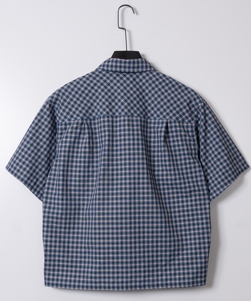 JOHN'S CLOSET(ジョンズクローゼット)の「【31】先染めミニチェック ハーフスリーブ ジップシャツ(シャツ/ブラウス・メンズ・レッド/ブラック/ブルー・LARGE/MEDIUM)」の10枚目の写真