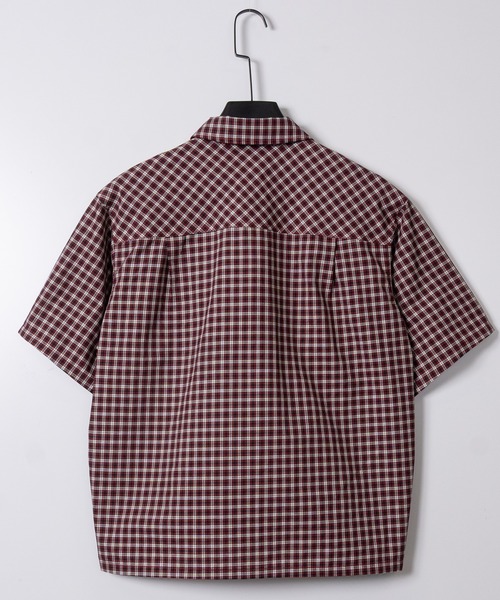 JOHN'S CLOSET(ジョンズクローゼット)の「【31】先染めミニチェック ハーフスリーブ ジップシャツ(シャツ/ブラウス・メンズ・レッド/ブラック/ブルー・LARGE/MEDIUM)」の11枚目の写真