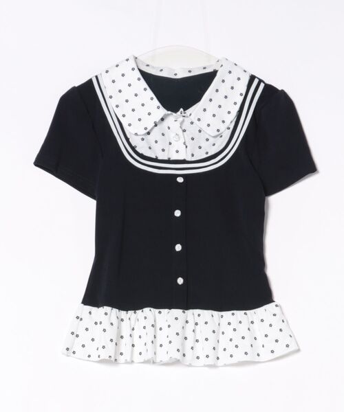 AsRiRe(アスリレイ)の「レイヤード風ニットトップス(Tシャツ/カットソー・レディース・ピンク/グレー/ブルー/ネイビー・M)」の2枚目の写真