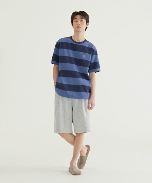 COVERNAT(カバーナット)の「STRIPE RUGBY ROUND T-SHIRT(Tシャツ/カットソー・メンズ・ダークネイビー/ブラック・X-LARGE/LARGE/MEDIUM/SMALL/X-SMALL)」の1枚目の写真