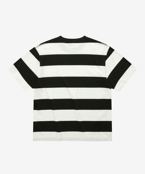 COVERNAT(カバーナット)の「STRIPE RUGBY ROUND T-SHIRT(Tシャツ/カットソー・メンズ・ダークネイビー/ブラック・X-LARGE/LARGE/MEDIUM/SMALL/X-SMALL)」の4枚目の写真
