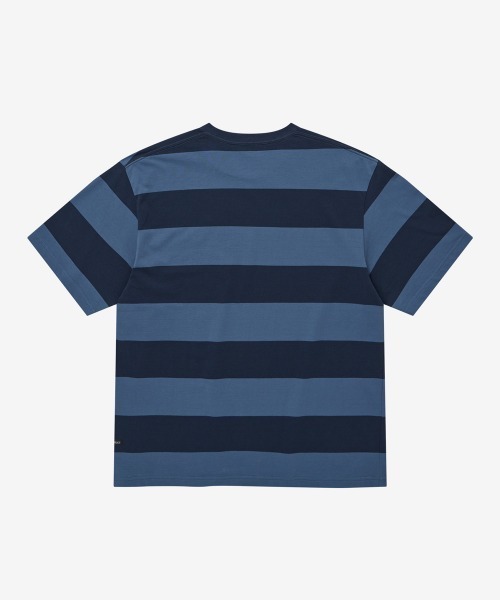 COVERNAT(カバーナット)の「STRIPE RUGBY ROUND T-SHIRT(Tシャツ/カットソー・メンズ・ダークネイビー/ブラック・X-LARGE/LARGE/MEDIUM/SMALL/X-SMALL)」の6枚目の写真