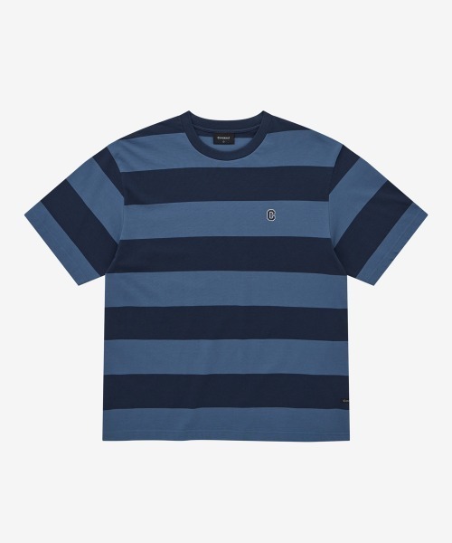 COVERNAT(カバーナット)の「STRIPE RUGBY ROUND T-SHIRT(Tシャツ/カットソー・メンズ・ダークネイビー/ブラック・X-LARGE/LARGE/MEDIUM/SMALL/X-SMALL)」の5枚目の写真