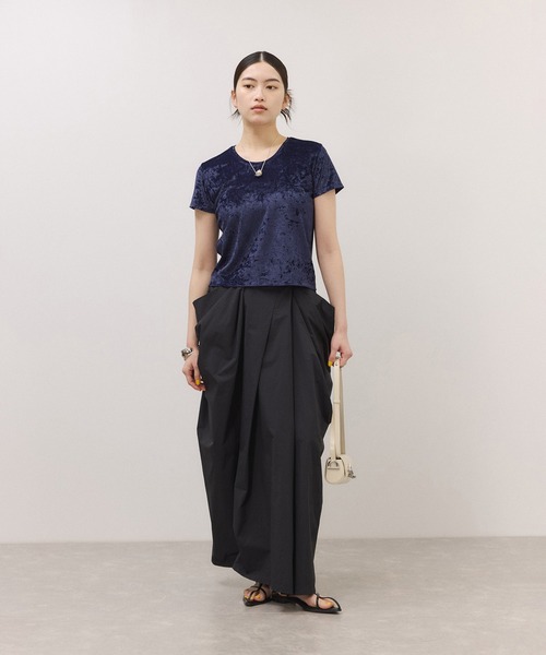 ADAM ET ROPE'(アダムエロペ)の「クラッシュベロアTEE(Tシャツ/カットソー・レディース・ブルー系その他6/オフホワイト/ブラウン系その他3/ネイビー・FREE)」の7枚目の写真