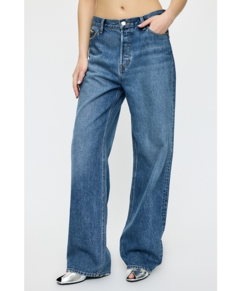 MOUSSY(マウジー)の「LOW SLUNG STRAIGHT(デニムパンツ・レディース・ライトブルー/ブルー・0/1/2)」の5枚目の写真