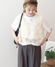 AMERICAN HOLIC | 【選べる丈】Vネックレースベスト(ベスト)