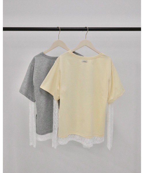 JUMELLE（ジュメロ）の「レースドッキングTシャツ（Tシャツ/カットソー・レディース・イエロー/グレー・FREE）」の17枚目の写真