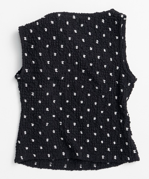 PRANK PROJECT(プランクプロジェクト)の「【2026Summer Pre-Order】モチーフトップス / Rose Motif Ripple Top(Tシャツ/カットソー・レディース・マルチ/アイボリー・FREE)」の7枚目の写真