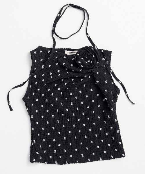 PRANK PROJECT(プランクプロジェクト)の「【2026Summer Pre-Order】モチーフトップス / Rose Motif Ripple Top(Tシャツ/カットソー・レディース・マルチ/アイボリー・FREE)」の5枚目の写真
