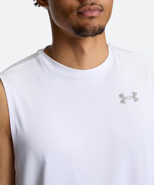 UNDER ARMOUR(アンダーアーマー)の「UAクール エリート スリーブレス シャツ(トレーニング/メンズ)(タンクトップ・メンズ・ホワイト・M/XL/L/2XL/S)」の4枚目の写真