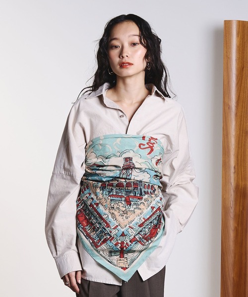 ROSE BUD（ローズバッド）の「OXFORD BIG SHIRT（シャツ/ブラウス・レディース・ライトブルー/ライトピンク/ベージュ・ONE SIZE）」の4枚目の写真