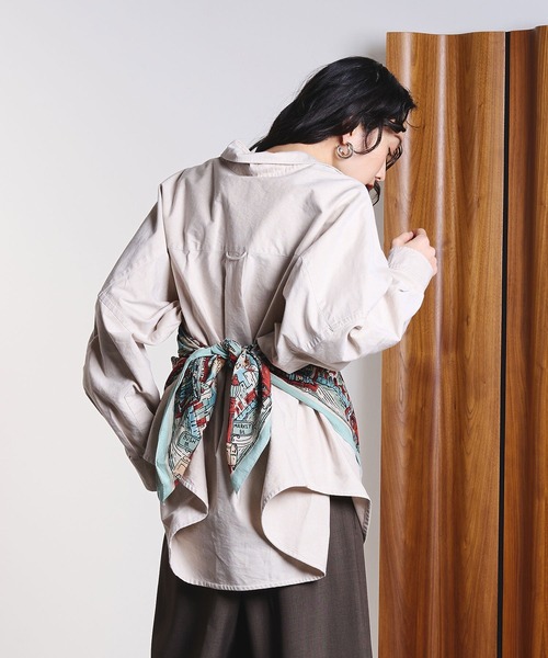 ROSE BUD（ローズバッド）の「OXFORD BIG SHIRT（シャツ/ブラウス・レディース・ライトブルー/ライトピンク/ベージュ・ONE SIZE）」の6枚目の写真