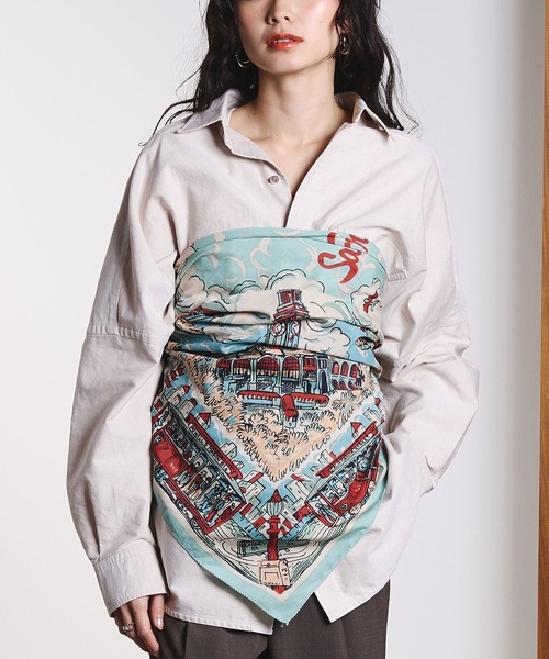 ROSE BUD(ローズバッド)の「OXFORD BIG SHIRT(シャツ/ブラウス・レディース・ライトブルー/ライトピンク/ベージュ・ONE SIZE)」の11枚目の写真