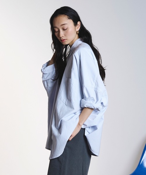 ROSE BUD(ローズバッド)の「OXFORD BIG SHIRT(シャツ/ブラウス・レディース・ライトブルー/ライトピンク/ベージュ・ONE SIZE)」の17枚目の写真