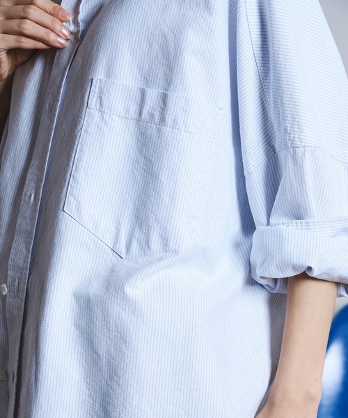 ROSE BUD(ローズバッド)の「OXFORD BIG SHIRT(シャツ/ブラウス・レディース・ライトブルー/ライトピンク/ベージュ・ONE SIZE)」の12枚目の写真