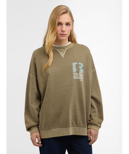 Barbour(バブアー)の「Selenaオーバーサイズスウェット(レディース)(スウェット・レディース・オリーブ/パープル・8)」の6枚目の写真