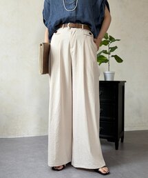 サイドポケットデザインベルト付きパンツ
