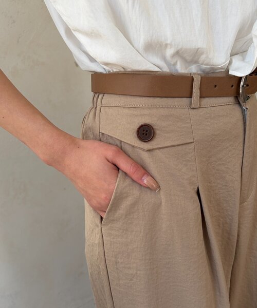 Chez toi（シェトワ）の「サイドポケットデザインベルト付きパンツ（その他パンツ・レディース・ベージュ/ブラック/グレイッシュベージュ・FREE）」の8枚目の写真