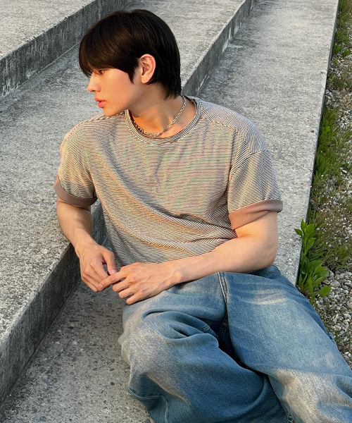 MAISON MINED(メゾンミネド)の「STRIPE LAYERED HALF T BROWN(Tシャツ/カットソー・メンズ・その他・SMALL/MEDIUM/LARGE)」の17枚目の写真