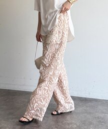 【WEB限定】ジャガード刺繍イージーパンツ