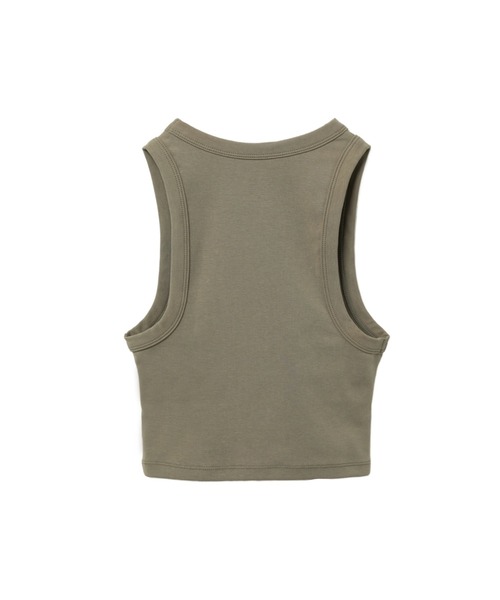 A BATHING APE（アベイシングエイプ）の「RIBBED CROP VEST（タンクトップ・レディース・グレー/オリーブ・SMALL/X-SMALL）」の4枚目の写真