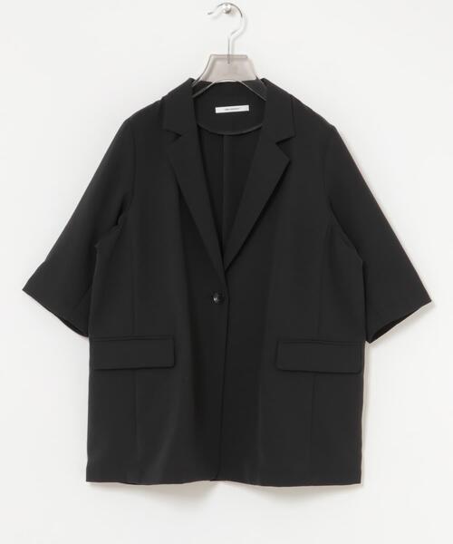 URBAN RESEARCH（アーバンリサーチ）の「『UR TECH DRYLUXE』ハーフスリーブジャケット（その他アウター・レディース・ベージュ/ブラック・FREE）」の22枚目の写真