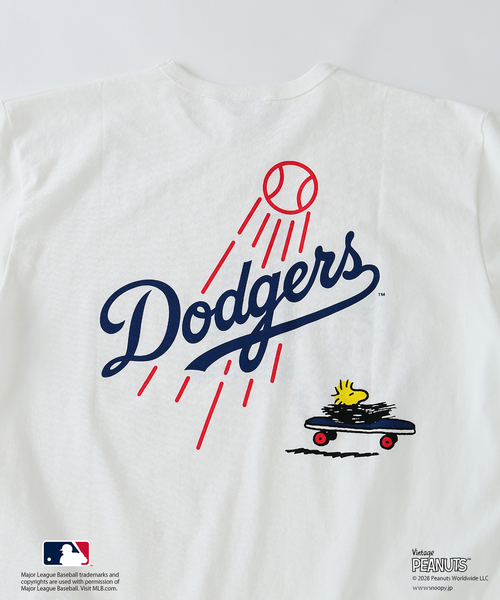 Vintage PEANUTS(ビンテージピーナッツ)の「PEANUTS / ピーナッツ 別注 MLB ベースボール プリントTシャツ(Tシャツ/カットソー・メンズ・ブラック系その他/グレー/アイボリー/エメラルドブルー/ホワイト・MEDIUM/LARGE)」の21枚目の写真