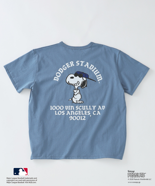 Vintage PEANUTS(ビンテージピーナッツ)の「PEANUTS / ピーナッツ 別注 MLB ベースボール プリントTシャツ(Tシャツ/カットソー・メンズ・ブラック系その他/グレー/アイボリー/エメラルドブルー/ホワイト・MEDIUM/LARGE)」の14枚目の写真