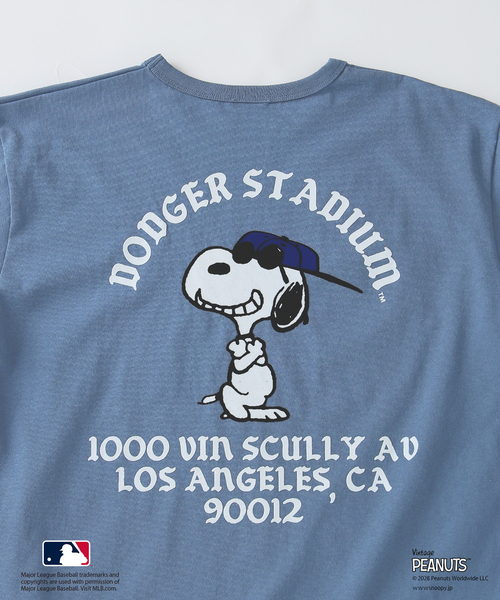 Vintage PEANUTS(ビンテージピーナッツ)の「PEANUTS / ピーナッツ 別注 MLB ベースボール プリントTシャツ(Tシャツ/カットソー・メンズ・ブラック系その他/グレー/アイボリー/エメラルドブルー/ホワイト・MEDIUM/LARGE)」の15枚目の写真