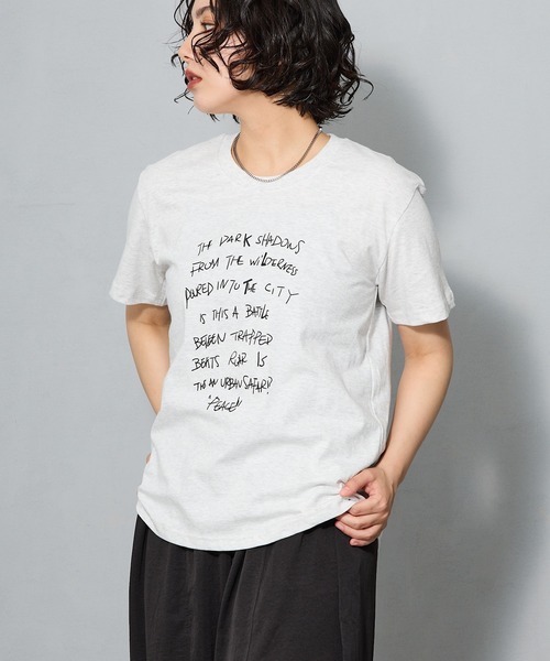 aremoi(アレモイ)の「手書き風メッセージグラフィック 半袖Tシャツ(Tシャツ/カットソー・レディース・ライトグレー・SMALL/MEDIUM/LARGE)」の9枚目の写真