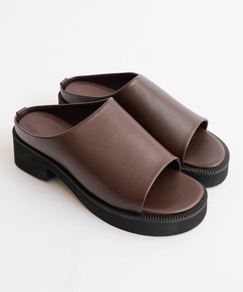 Fabby fabby(ファビィーファビィー)の「4.2cm厚底プラットフォームサンダル(サンダル・レディース・ブラウン/ブラック系その他/ブラック・SMALL/MEDIUM/LARGE)」の9枚目の写真