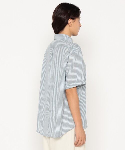 Women's Linen Round Collar Short Sleeve Pullover Shirt Pattern