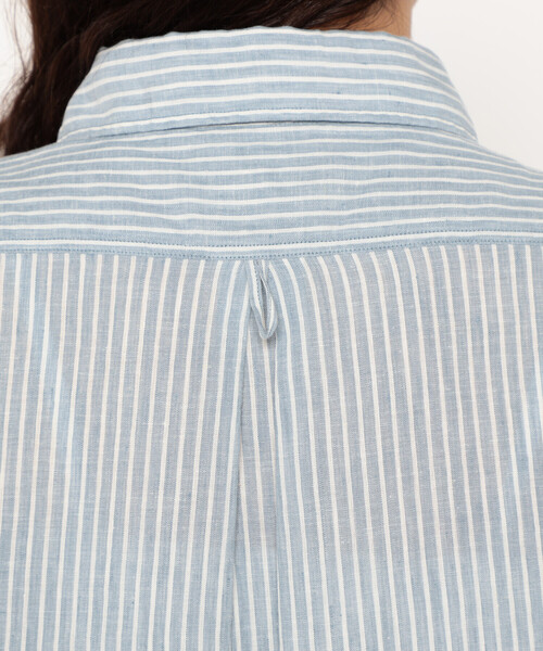 Women's Linen Round Collar Short Sleeve Pullover Shirt Pattern