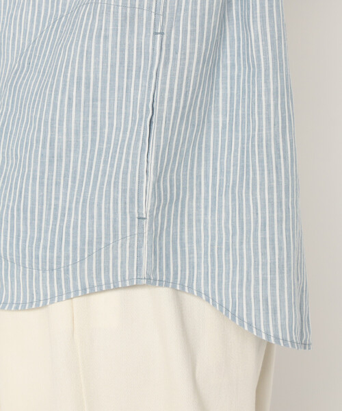 DANTON（ダントン）の「Women's Linen Round Collar Short Sleeve Pullover Shirt Pattern（シャツ/ブラウス・レディース・ピンク系その他/ブルー系その他・38/36/34）」の13枚目の写真