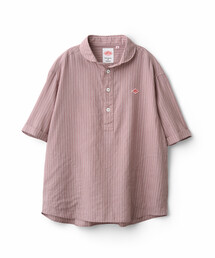 DANTON | Women's Linen Round Collar Short Sleeve Pullover Shirt Pattern(シャツ/ブラウス)